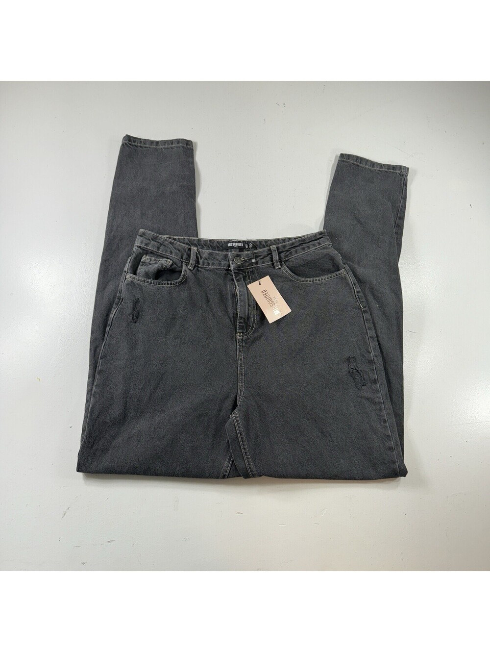 Misguided Jeans Black Distressed Women’s Size 10 Tall Brand New